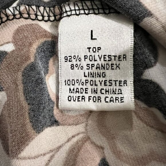 BCX Vintage Y2K Floral Print Babydoll Top Size Large Boho Going Out Top - Picture 6 of 7